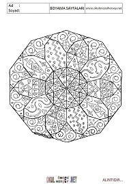 Mandala boyama sayfaları